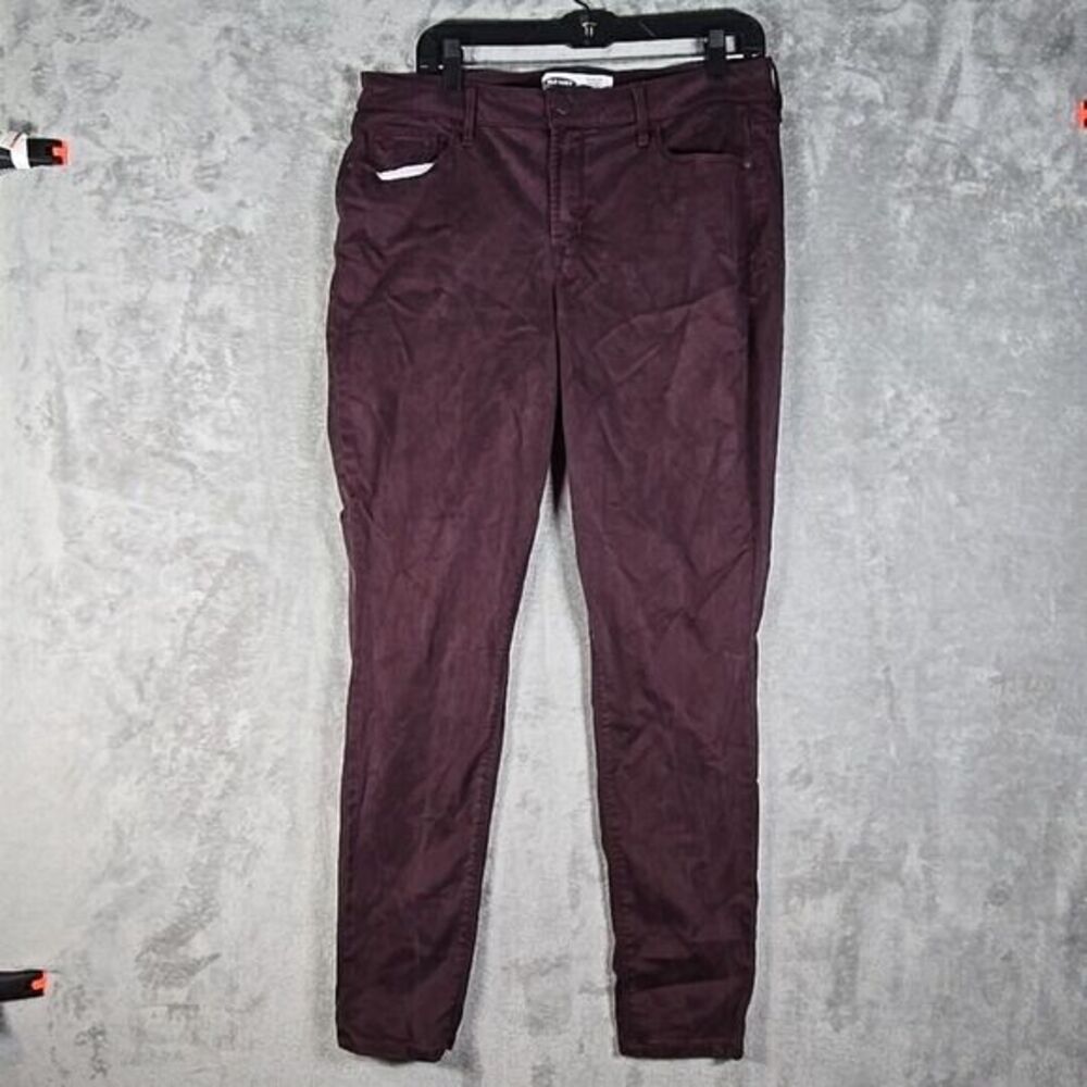 Old Navy Pants Womens 14 Megenta Rockstar Super Skinny Hi Rise Stretch Denim
